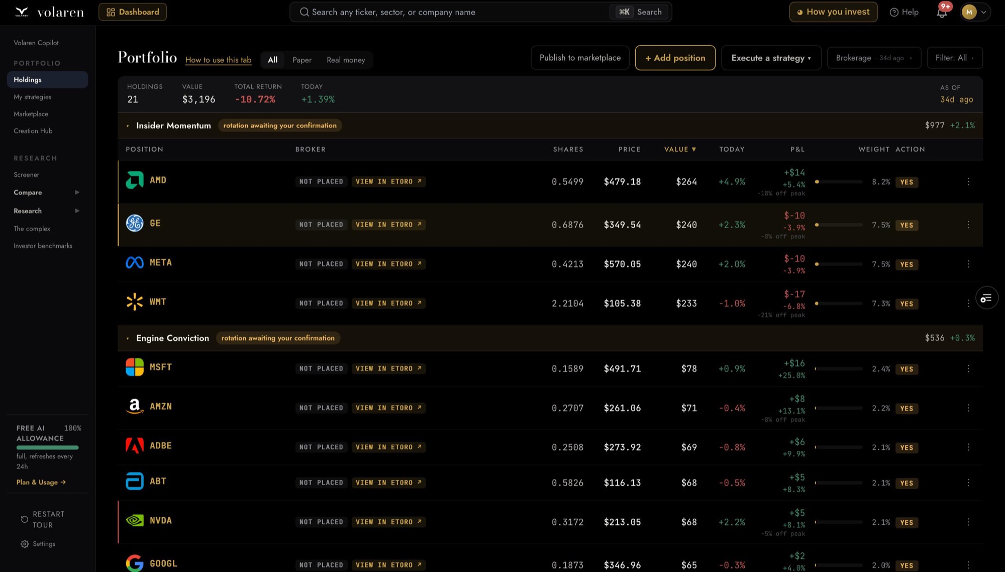 Your portfolio, broker-connected